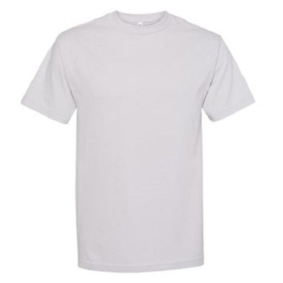 🆕 ALSTYLE ADULT ULTRA COTTON ROUND-NECK SHORT SLEEVE T-SHIRT - SILVER - LARGE - Picture 1 of 2